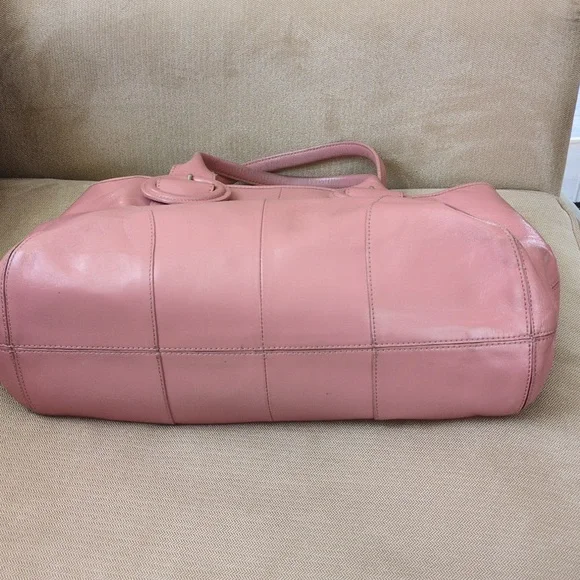 Anthropologie Nest Pink Leather Tote Bag - Picture 7 of 13